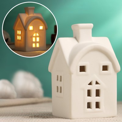 Фигурка светящаяся TAKE IT EASY «Домик», керамика, 6×6×10 см, 2×LR=41