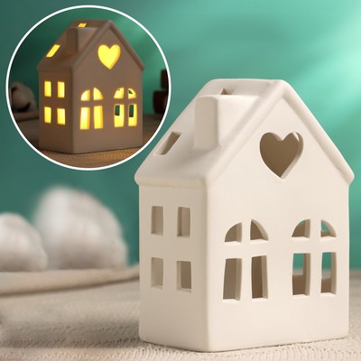 Фигурка светящаяся TAKE IT EASY «Домик», керамика, 9×6×13 см, 2×LR=41