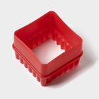 Формы для печенья Доляна «Квадрат», набор 5 шт., 8×8×3.5 см, пластик, МИКС - Фото 3