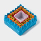 Формы для печенья Доляна «Квадрат», набор 5 шт., 8×8×3.5 см, пластик, МИКС - Фото 4