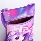 Подарочный набор для девочки Unicorn team, сумка, значок, цвет сиреневый - Фото 6