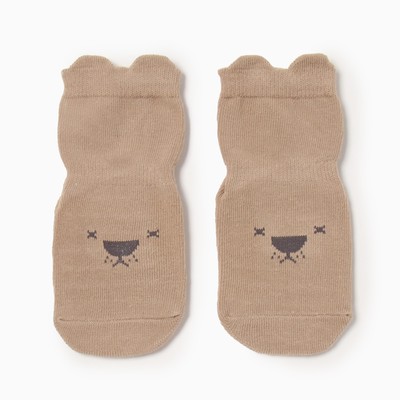 Носки детские MINAKU со стопперами цв. коричневый, р-р 11-12 см