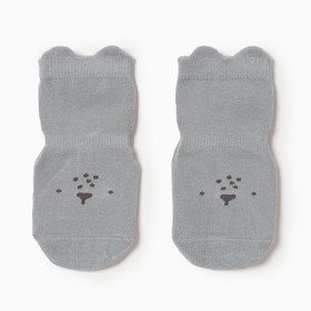 Носки детские MINAKU со стопперами цв.серый, р-р 12-13 см