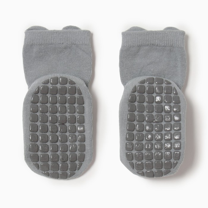 Носки детские MINAKU со стопперами, цв.серый, р-р 13-14 см