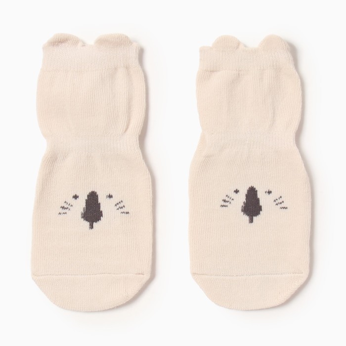 Носки детские MINAKU со стопперами цв. молочный, р-р 11-12 см - Фото 1
