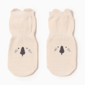 Носки детские MINAKU со стопперами цв.молочный, р-р 12-13 см