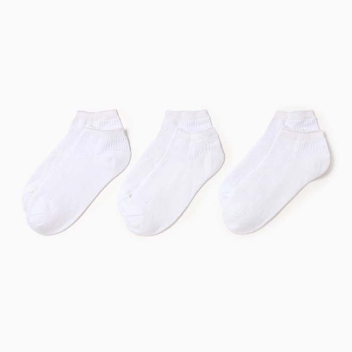 Набор женских носков KAFTAN Base, 3 пары, размер 36-39 (23-25 см) белый - Фото 1