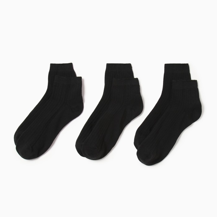 Набор женских носков KAFTAN Base, 3 пары, размер 36-39 (23-25 см) черный - Фото 1