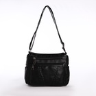 Сумка женская кросс-боди на молнии, 25×11×22 см, чёрная - Фото 2