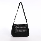 Сумка женская кросс-боди на молнии, 25×11×20 см, чёрная - Фото 4