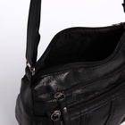 Сумка женская кросс-боди на молнии, 25×11×20 см, чёрная - Фото 6