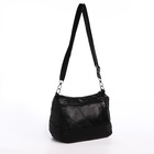 Сумка женская кросс-боди на молнии, 26×10×20 см, чёрная - Фото 3