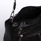 Сумка женская кросс-боди на молнии, 26×10×20 см, чёрная - Фото 6