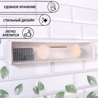 Органайзер настенный, 1 секция, с клеевыми крючками, 38.7×8.5×6.5 см, белый - Фото 2