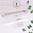 Органайзер настенный, 1 секция, с клеевыми крючками, 38.7×8.5×6.5 см, белый - Фото 3