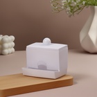 Органайзер для ватных палочек, с крышкой, 9×6.5×7.5 см, белый - Фото 3