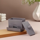 Органайзер для ватных палочек, с крышкой, 9×6.5×7.5 см, МИКС - Фото 4