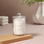 Органайзер для ватных дисков, с крышкой, d=6.7×11 см, прозрачный - Фото 2