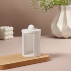 Органайзер для ватных дисков, с крышкой, d=6.7×11 см, белый - Фото 3