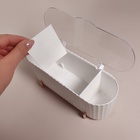 Органайзер для хранения, с крышкой, 3 секции, 21×8×9 см, цвет белый, розовое-золото - Фото 6