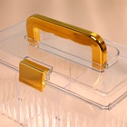 Органайзер для хранения косметических принадлежностей «LIGHT», сундук с крышкой, съёмные перегородки, 21.5×12×12 см, цвет МИКС - фото 23541539