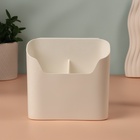 Органайзер настенный, 2 секции, с клеевой основой, 16.7×6.9 см, белый - Фото 2