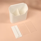 Органайзер настенный, 2 секции, с клеевой основой, 16.7×6.9 см, белый - Фото 3