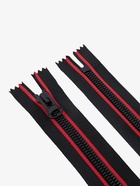 Молния «Трактор», №8, неразъёмная, замок автомат, 18 см, чёрная, красная - Фото 3