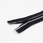 Молния «Трактор», №5, неразъёмная, замок автомат, 18 см, чёрная, белая - Фото 2