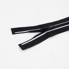 Молния «Трактор», №5, разъёмная, замок автомат, 60 см, чёрная, белая - Фото 2