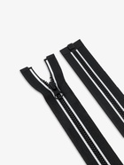 Молния «Трактор», №5, разъёмная, замок автомат, 80 см, чёрная, белая - Фото 3