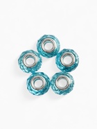 Шарм бусина «Хрусталик», для творчества, голубой в серебре - Фото 3