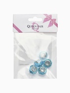 Шарм бусина «Хрусталик», для творчества, голубой в серебре - Фото 4