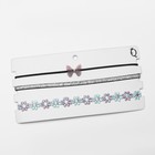 Чокер «Трио» цветы и бант (набор 3 шт.), цветной, 32 см - Фото 2