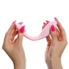 Вибратор для пар, 10 режимов вибрации, гибкий, силикон, пульт ДУ, розовый - Фото 13