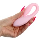 Вибратор для пар, 10 режимов вибрации, гибкий, силикон, пульт ДУ, розовый - Фото 14