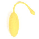 Виброяйцо, 7×3.5 см, 10 режимов, пульт ДУ, силикон, желтый - Фото 5