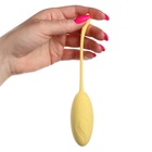 Виброяйцо, 7×3.5 см, 10 режимов, пульт ДУ, силикон, желтый - Фото 9