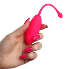 Виброяйцо, 7×3.5 см, 10 режимов, пульт ДУ, силикон, розовый - Фото 6