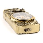 Зажигалка газовая с часами «Дракон», пьезо, золото - Фото 3