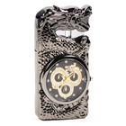 Зажигалка газовая для курения с часами «Дракон», металлическая, пьезо, 7×3.5 см - Фото 4