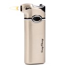 Зажигалка газовая для трубок Dong Cheng, пьезо, серебро - Фото 3