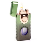 Зажигалка газовая для курения, металлическая, в подарочной коробке, кремний в комплекте, с подсветко - фото 27428268