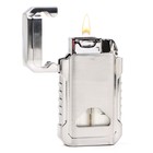 Зажигалка газовая, пьезо, серебро - фото 27428286