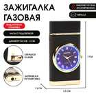 Зажигалка газовая «Стиль», металлическая, пьезо, с часами d=3 см - Фото 1