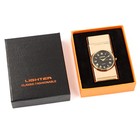 Зажигалка газовая «Стиль», пьезо, с часами, с подсветкой, золото 9919047