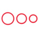 Эрекционные кольца, софт-силикон, набор 3 шт., d=30; 40; 50 мм, красный - Фото 3