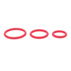 Эрекционные кольца Оки- Чпоки, Soft силикон, набор 3 шт, D= 30; 40; 50 мм, красный - Фото 4