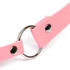 Кляп БДСМ классический, ПВХ, экокожа, розовый 50×4.5 см - Фото 3