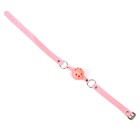 Кляп БДСМ классический, ПВХ, экокожа, розовый 50×4.5 см - Фото 6